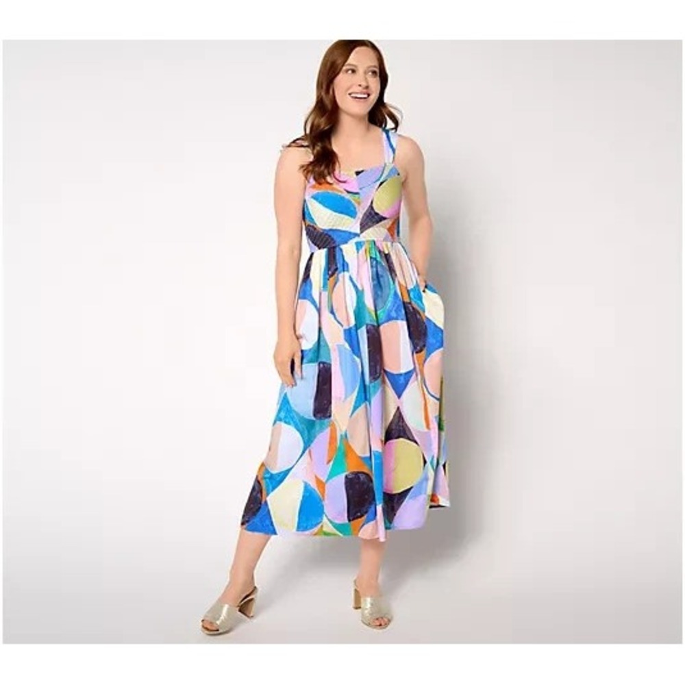 "As Is" NIC+ZOE Social Circles Sarah Dress Blue Multi, Small